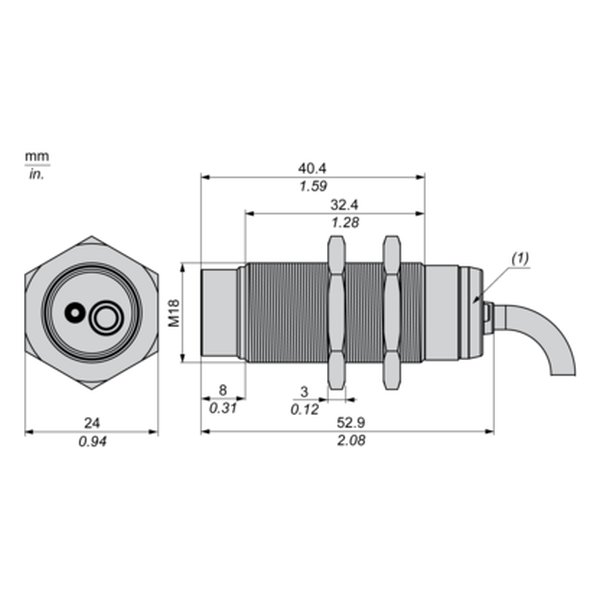 Telemecanique Sensors XS218BLNBL2 inductive sensor XS2 M18