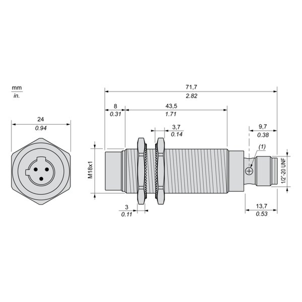 Telemecanique Sensors XS218SAMAU20 Inductive proximity sensors XS