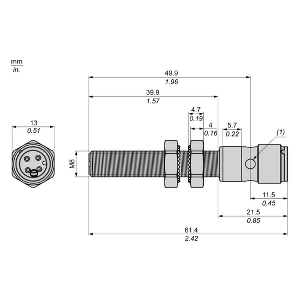 Telemecanique Sensors XS508B1DAM12 Inductive proximity sensors XS