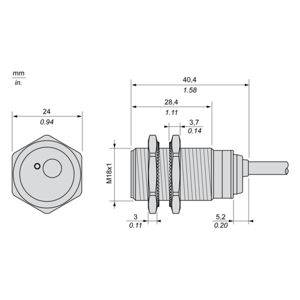 Telemecanique Sensors XS618B3DBL2 Inductive proximity sensors XS