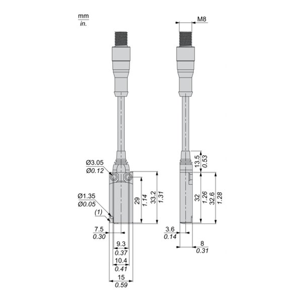 Telemecanique Sensors XS7F1A1PAL01M8 Inductive proximity sensors XS