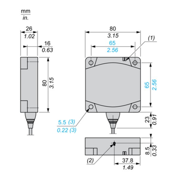 Telemecanique Sensors XS8D1A1MAL2 Inductive proximity sensors XS