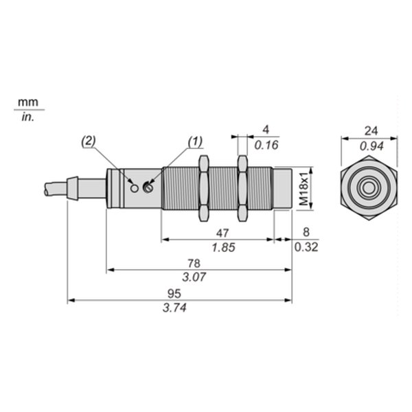Telemecanique Sensors XT218A1NAL2 Capacitive proximity sensors XT