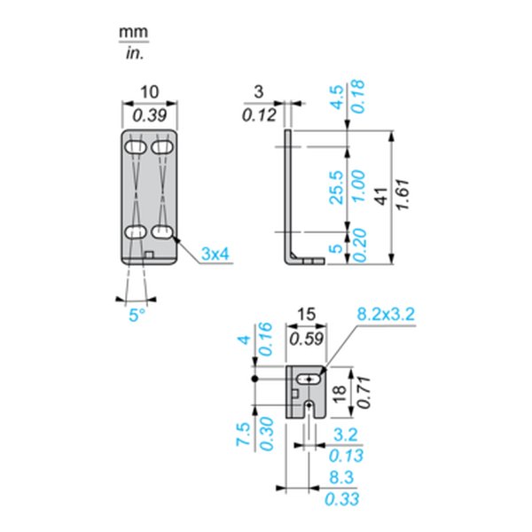 Telemecanique Sensors XUZA50 Fixing bracket