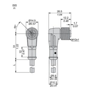 Telemecanique Sensors XZCP1241L5 Pre wired connectors XZ